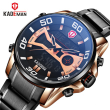 6171 KADEMAN Fashion Sport Watch Men Quartz Digital Mens Watches Top Brand Luxury Waterproof Army Military Full Steel Wristwatch